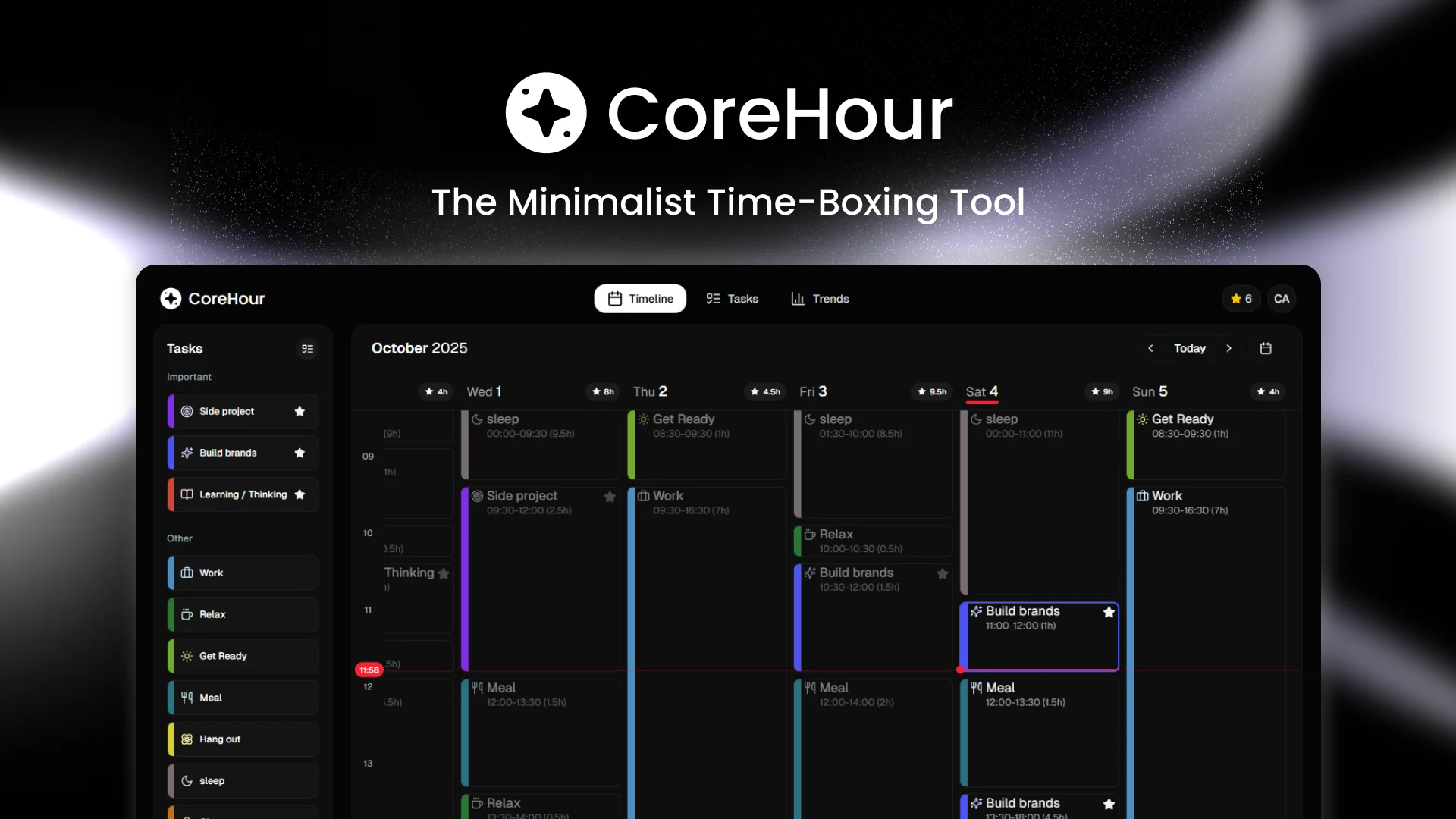CoreHour — Web App by Carol Hsiao